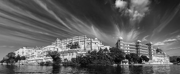 Image showing Panorama of City Palace. Udaipur, India