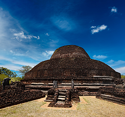 Image showing Ancient Buddhist dagoba (stupe) Pabula Vihara. Sri Lanka