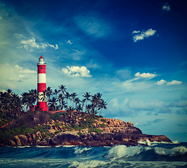 Image showing Kovalam (Vizhinjam) lighthouse. Kerala, India