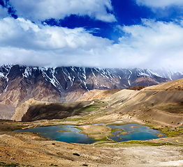 Image showing Mountain lakes in Himalayas