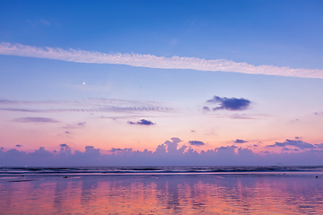 Image showing Sunset on Baga beach. Goa