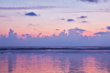 Image showing Sunset on Baga beach. Goa