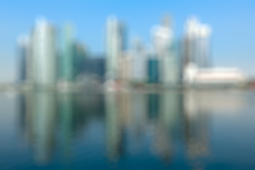 Image showing Modern city defocused blurred background