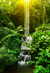 Image showing Tropical waterfall
