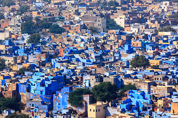 Image showing Aerial view of Jodhpur Blue City. Jodphur, Rajasthan, India