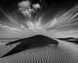 Image showing Dunes of Thar Desert, Rajasthan, India