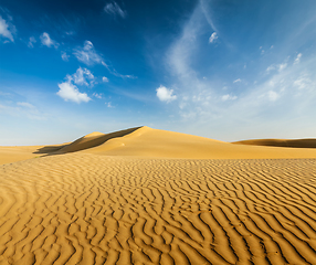 Image showing Dunes of Thar Desert, Rajasthan, India