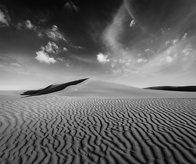 Image showing Dunes of Thar Desert, Rajasthan, India