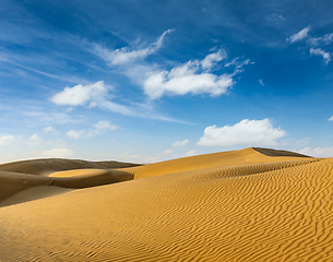 Image showing Dunes of Thar Desert, Rajasthan, India