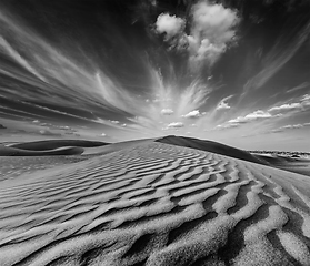 Image showing Dunes of Thar Desert, Rajasthan, India