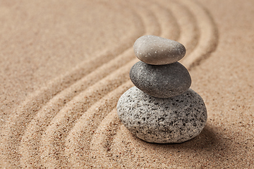 Image showing Japanese Zen stone garden