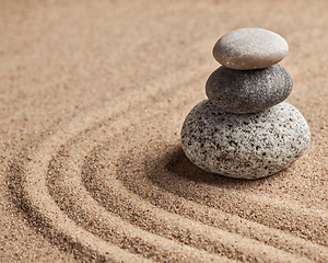 Image showing Japanese Zen stone garden