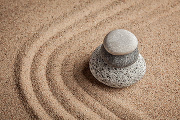 Image showing Japanese Zen stone garden