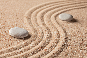 Image showing Japanese Zen stone garden