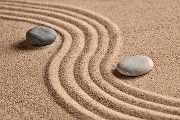 Image showing Japanese Zen stone garden