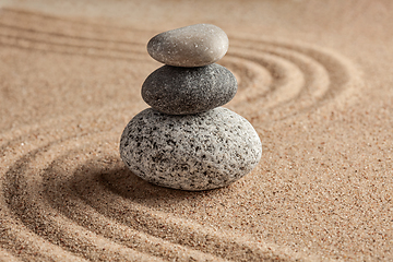 Image showing Japanese Zen stone garden