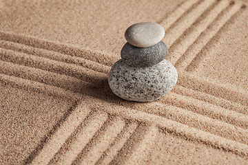 Image showing Japanese Zen stone garden