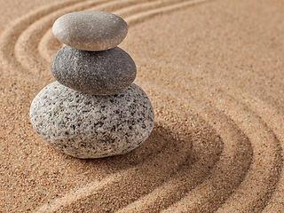 Image showing Japanese Zen stone garden