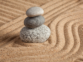 Image showing Japanese Zen stone garden