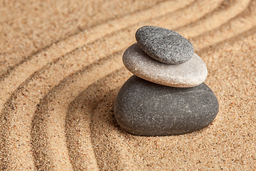 Image showing Japanese Zen stone garden