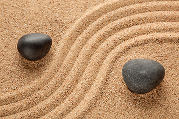 Image showing Japanese Zen stone garden