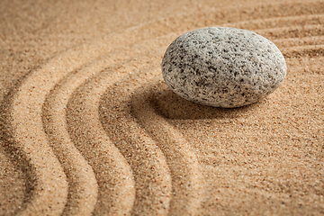 Image showing Japanese Zen stone garden