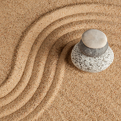 Image showing Japanese Zen stone garden