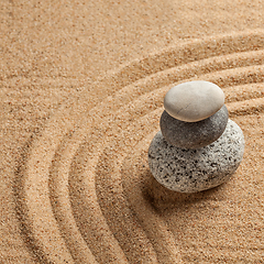 Image showing Japanese Zen stone garden