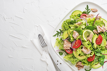 Image showing Tuna salad avocado