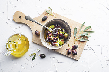 Image showing Olive oil background