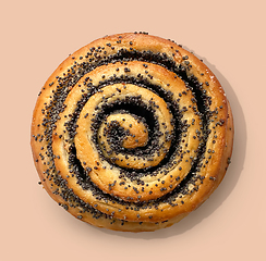 Image showing freshly baked poppy seed bun