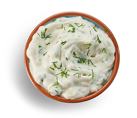 Image showing bowl of tzatziki sauce