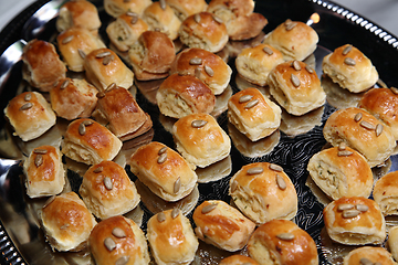 Image showing Turkish Dessert Baklava with concept background