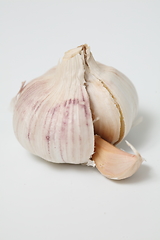 Image showing Fresh garlic isolated on white background