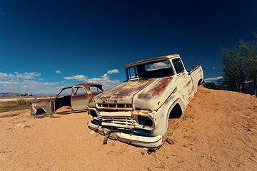 Image showing Abandoned cars in Solitaire, Namibia Africa