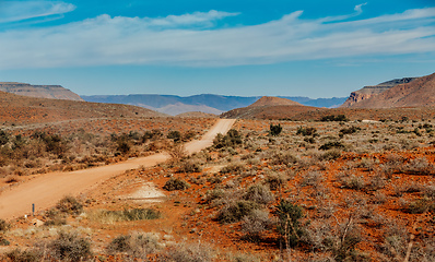 Image showing road in Namib desert, Namibia Africa landscape