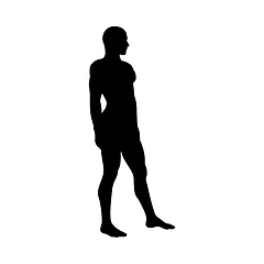 Image showing Standing Pose Man Silhouette