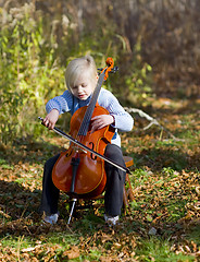 Image showing Child Playing Cello