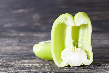 Image showing green pepper half