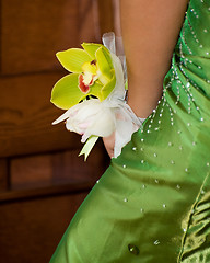 Image showing Woman holding flowers