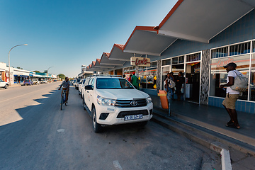 Image showing peoples on the street, Tsumeb, Namibia