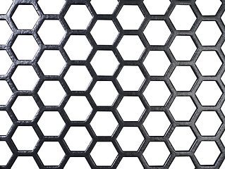 Image showing black grid in white back