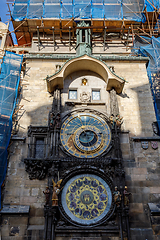 Image showing repairing Prague astronomical clock 2017