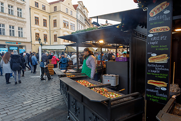 Image showing Christmas advent market at Old Town Square, Prague