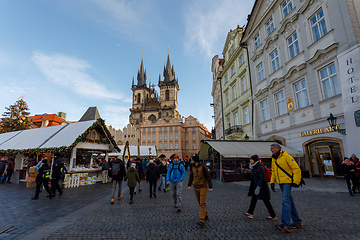 Image showing Christmas advent market at Old Town Square, Prague