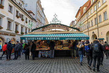 Image showing Souvenir shop at Havel Market in second week of Advent in Christmas