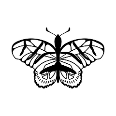 Image showing Sketch of Butterfly