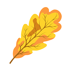 Image showing Autumn Oak Leaf