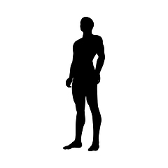 Image showing Standing Pose Man Silhouette