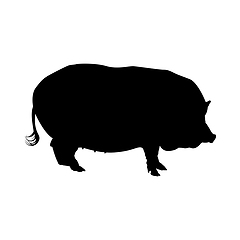 Image showing Pig Silhouette